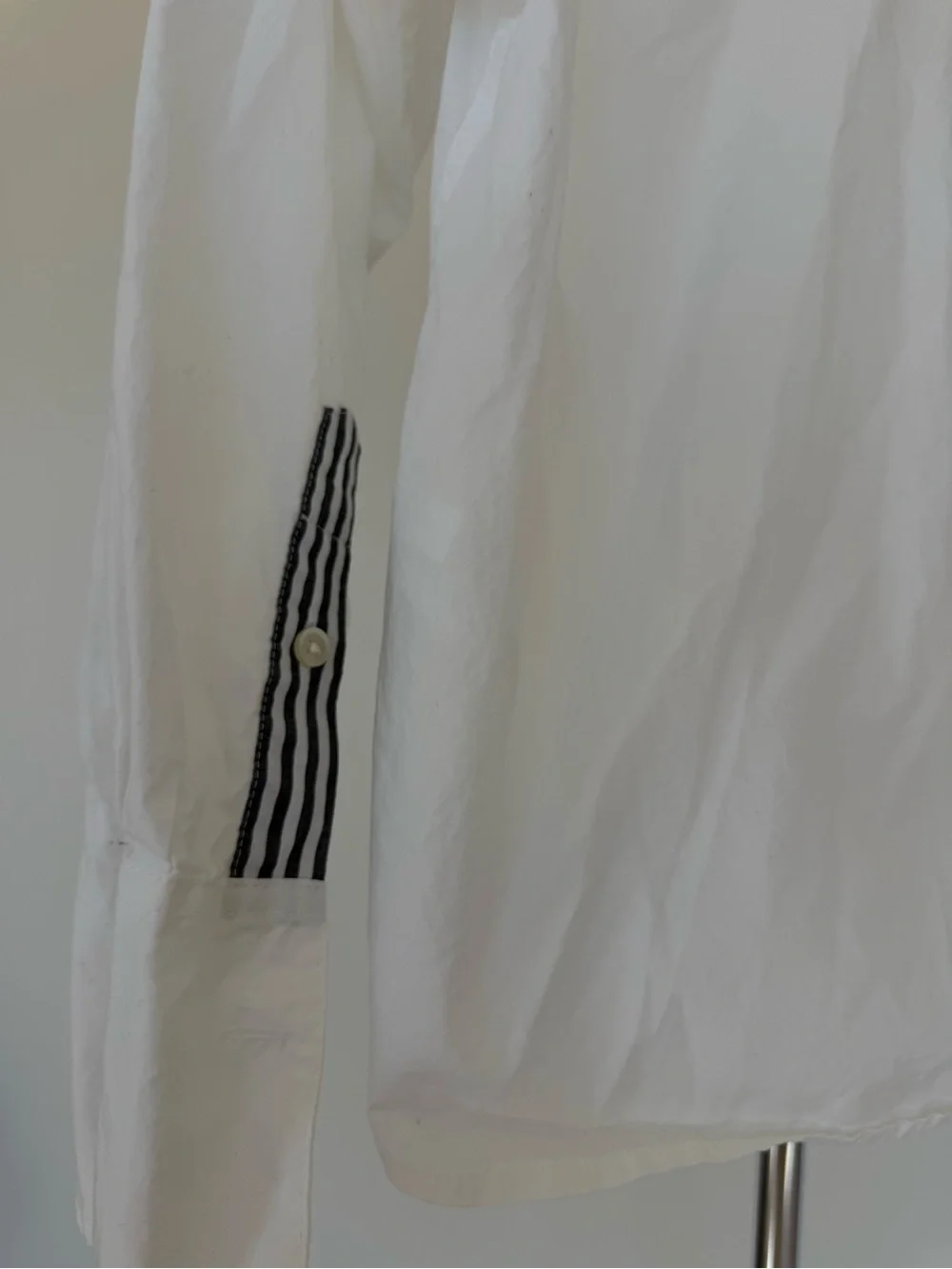 J. Crew White Button-Down Shirt with Contrast Trim
